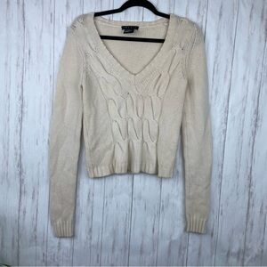 Theory 100% cashmere cream sweater medium